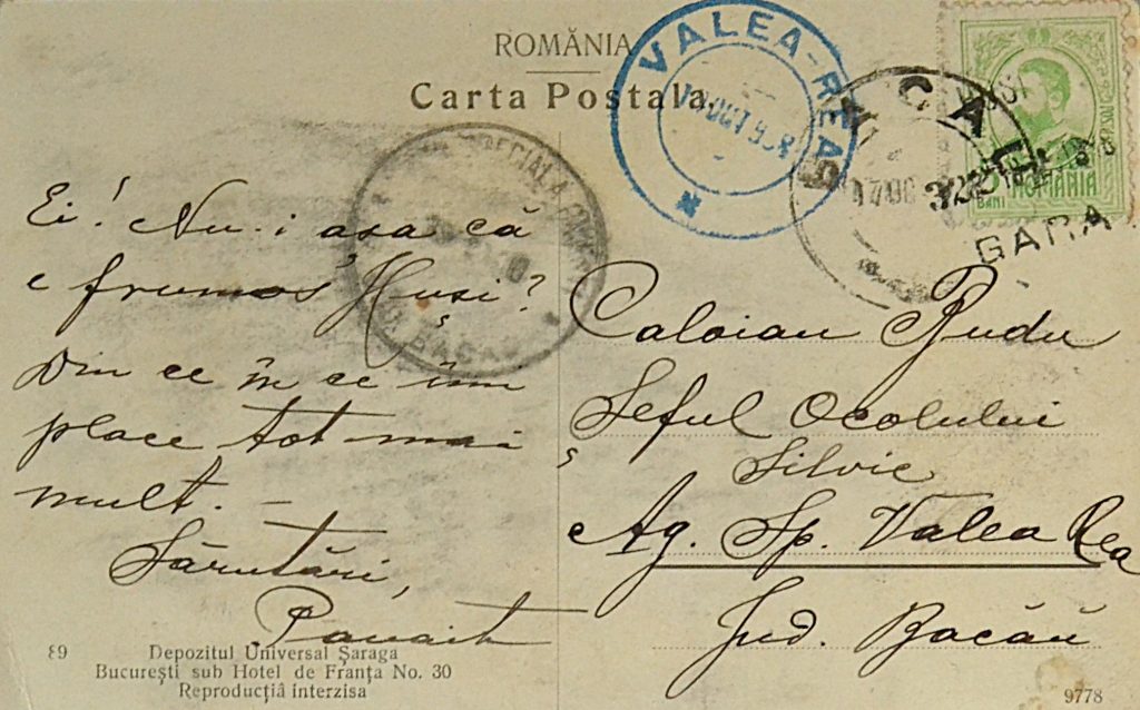 carte-postala-husi-bereria-manastireanu-17.10.1908-back-cover