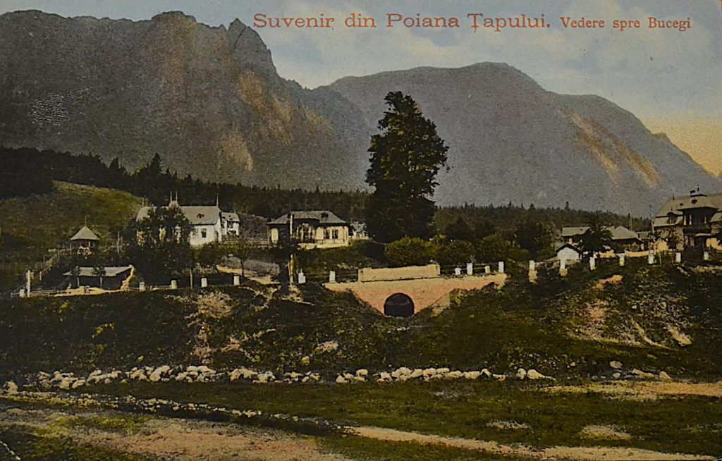 carte-postala-suvenir-din-poiana-tapului-.-vedere-spre-bucegi