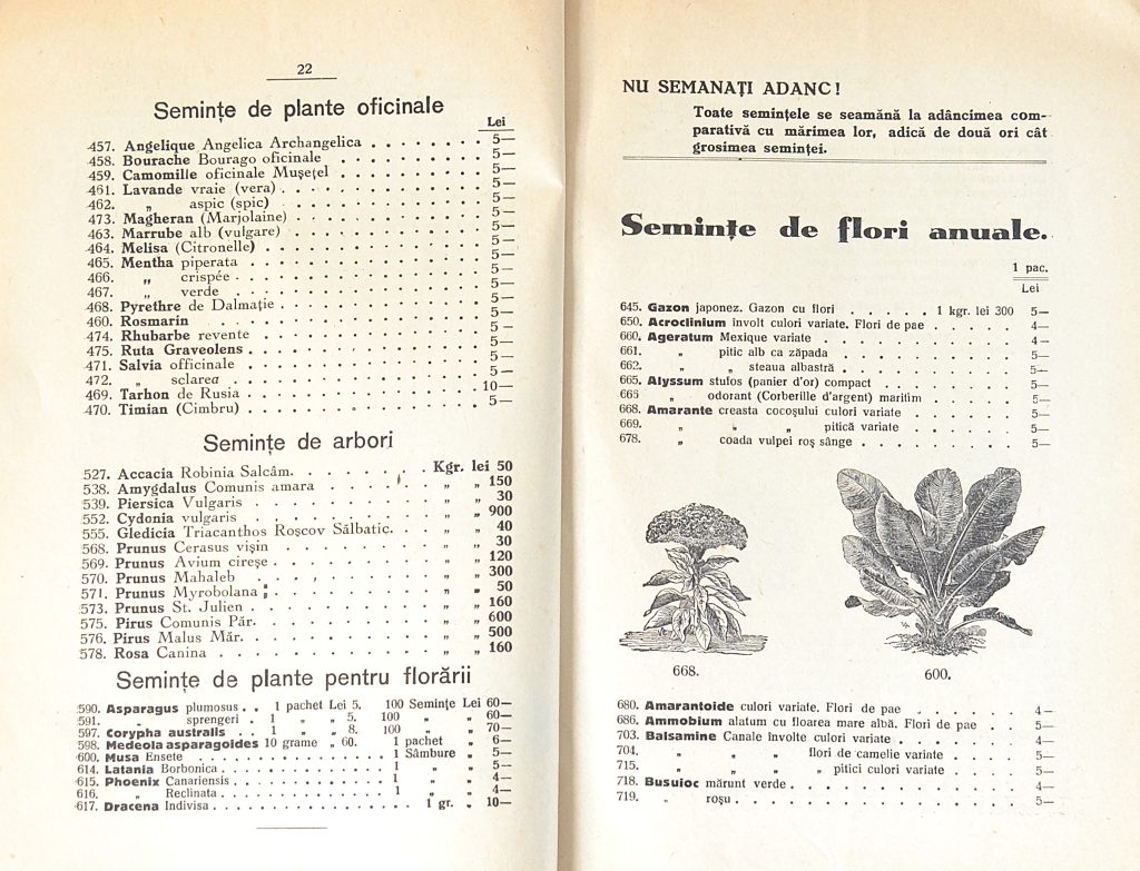 catalog-general-al-seminteriei-1937-clouard-bucuresti-la-bunul-gradinar-pages-22-and-23