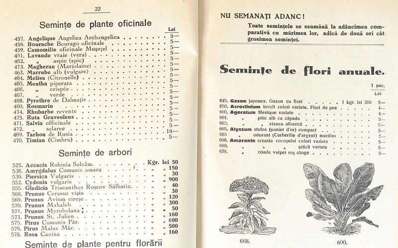 catalog-general-al-seminteriei-1937-clouard-bucuresti-la-bunul-gradinar-pages-22-and-23