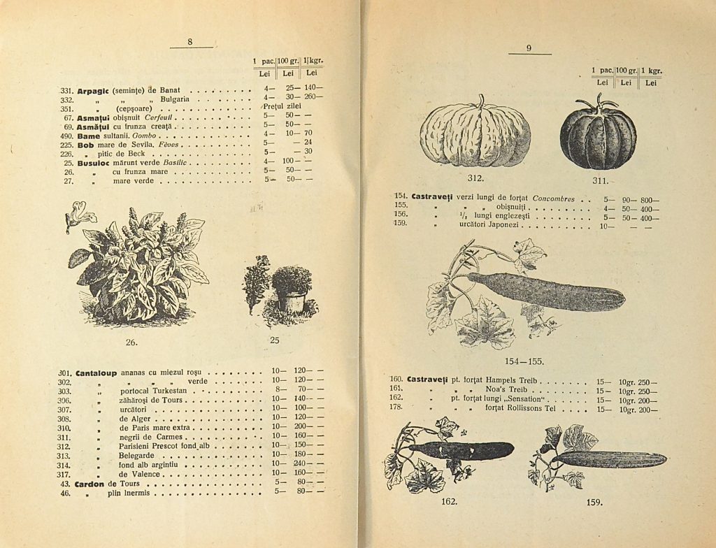 catalog-general-al-seminteriei-1937-clouard-bucuresti-la-bunul-gradinar-pages-8-and-9